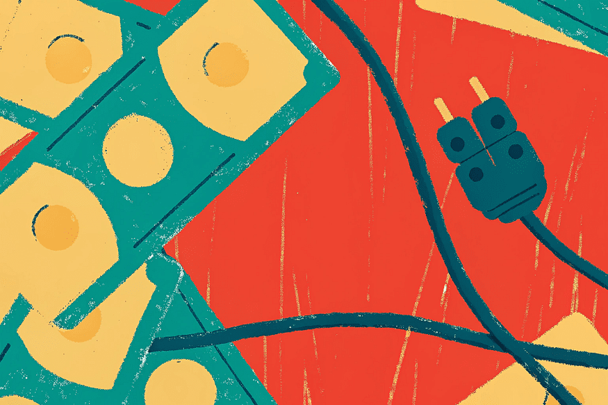 Money and Electricity (Made with Recraft.ai)